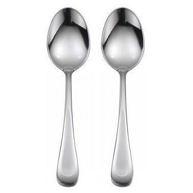 Oneida Sand Dune Glossy 2 Serving Spoons - All glossy handle